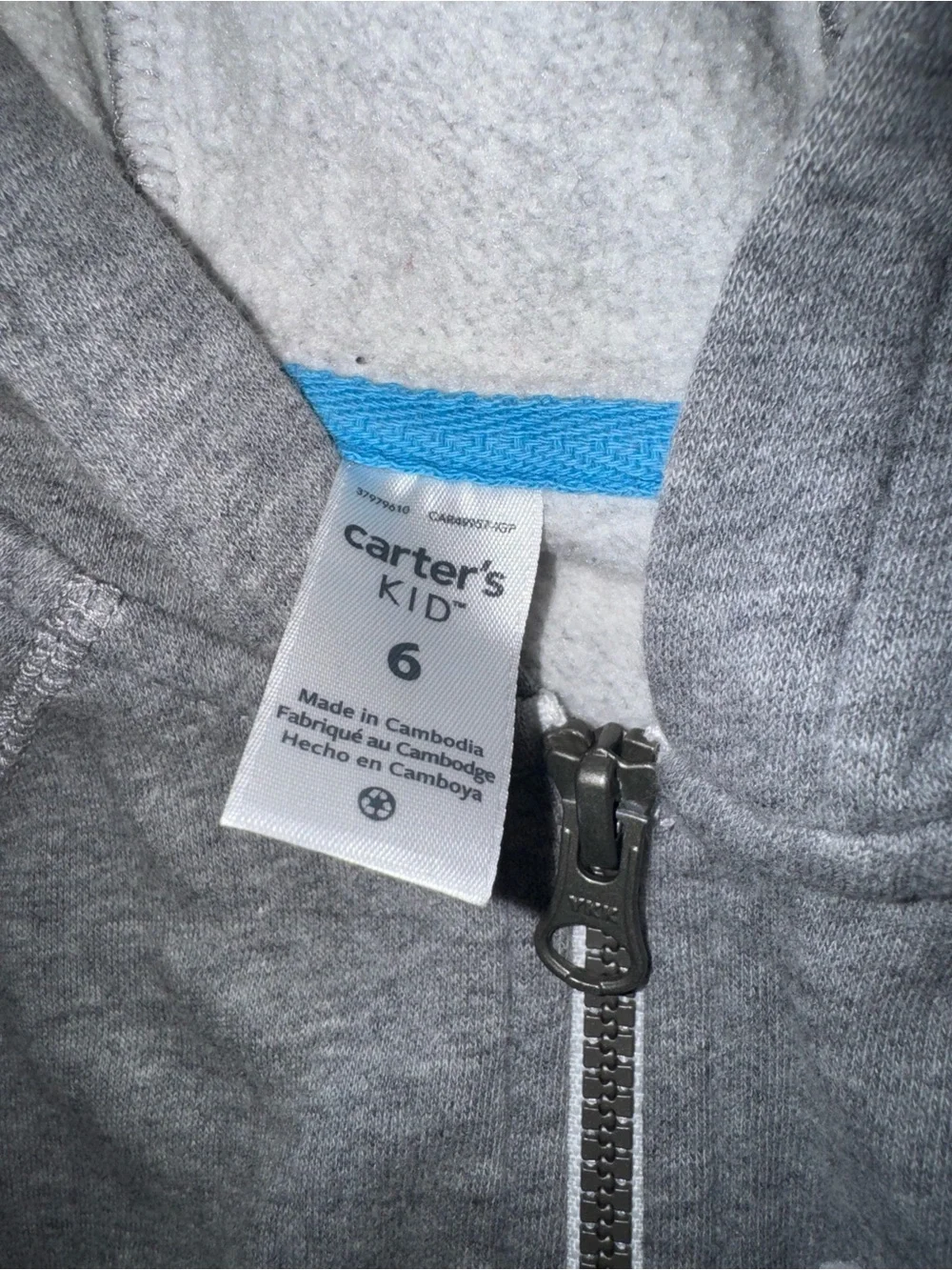Carters soft zip
